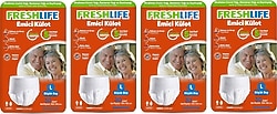 Freshlife Emici Külot Büyük Boy L 30'lu 4 Adet Hasta Bezi