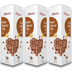 Balen Keten Tohumu Yağı Soğuk Pres 250 ml 3 Adet